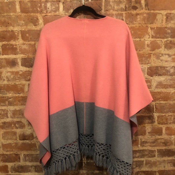 Anthropologie | Colorblock kimono in gray/pink - Picture 4 of 6